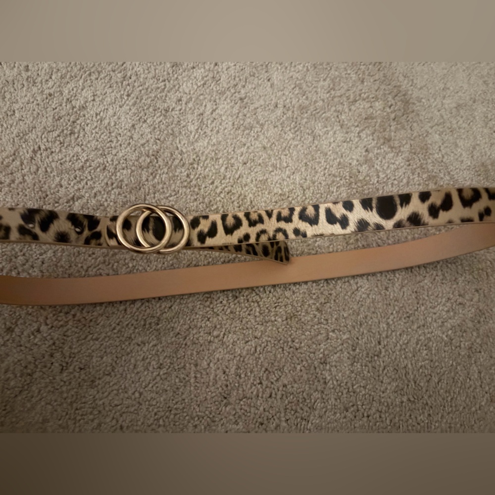 brand new cheetah print skinny belt